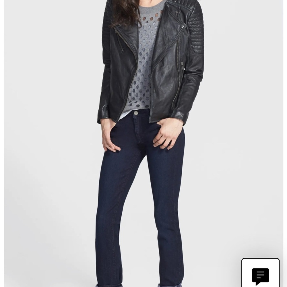 Treasure & Bond- Nordstrom Black Quilted Leather Jacket-Medium - Picture 2 of 12